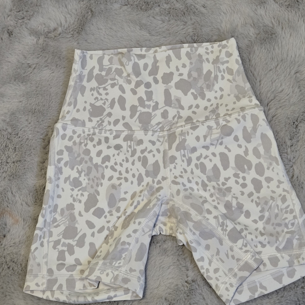 lululemon athletica White and Gray Athletic Shorts